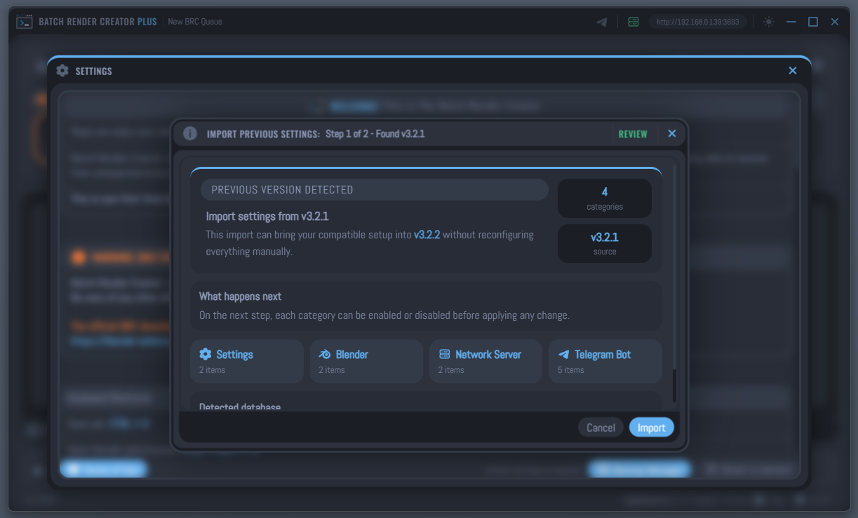 Import Settings Assistant