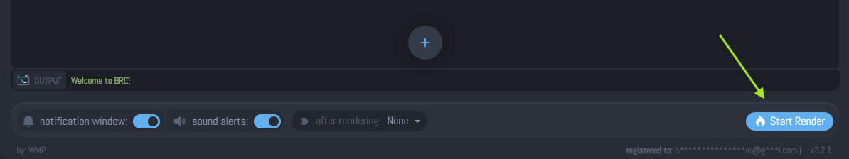 Start Render Button